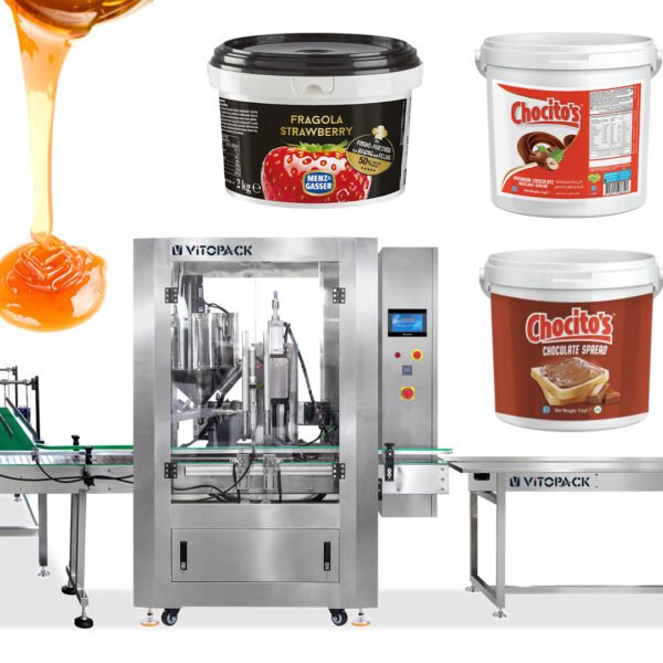 Chocolate Sauce Filling Line with Hood and Heating Agitator