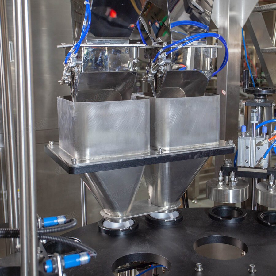 Snack Cup Filling Line with Dual-Head Sealer and Tapered Labeler main img 6