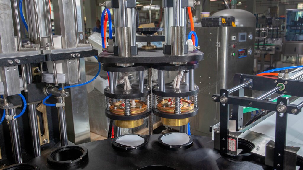 Snack Cup Filling and Sealing Machine Line with Dual-Head Sealer and Tapered Labeler 9 Snack Cup Filling Line with Dual-Head Sealer and Tapered Labeler details img 1